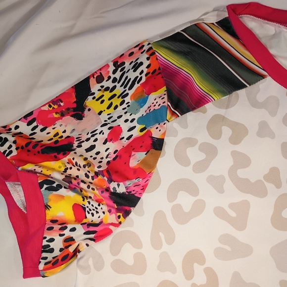 Sun Shine & Rodeos Leopard Print Short Sleeve Women's Tee - Picture 6 of 8